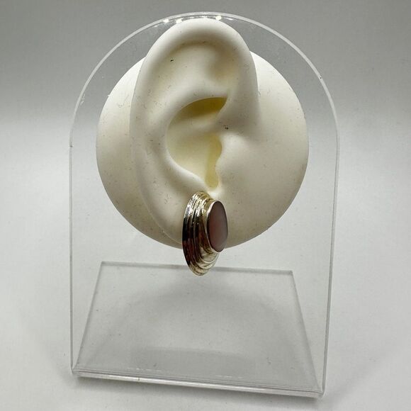 Mother of Pearl and Stamped Sterling silver post/ stud earrings! - Picture 15 of 15